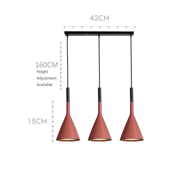 Minimalist Aplomb Pendant Light - Cement Cone Pendant Light for Kitchen Island