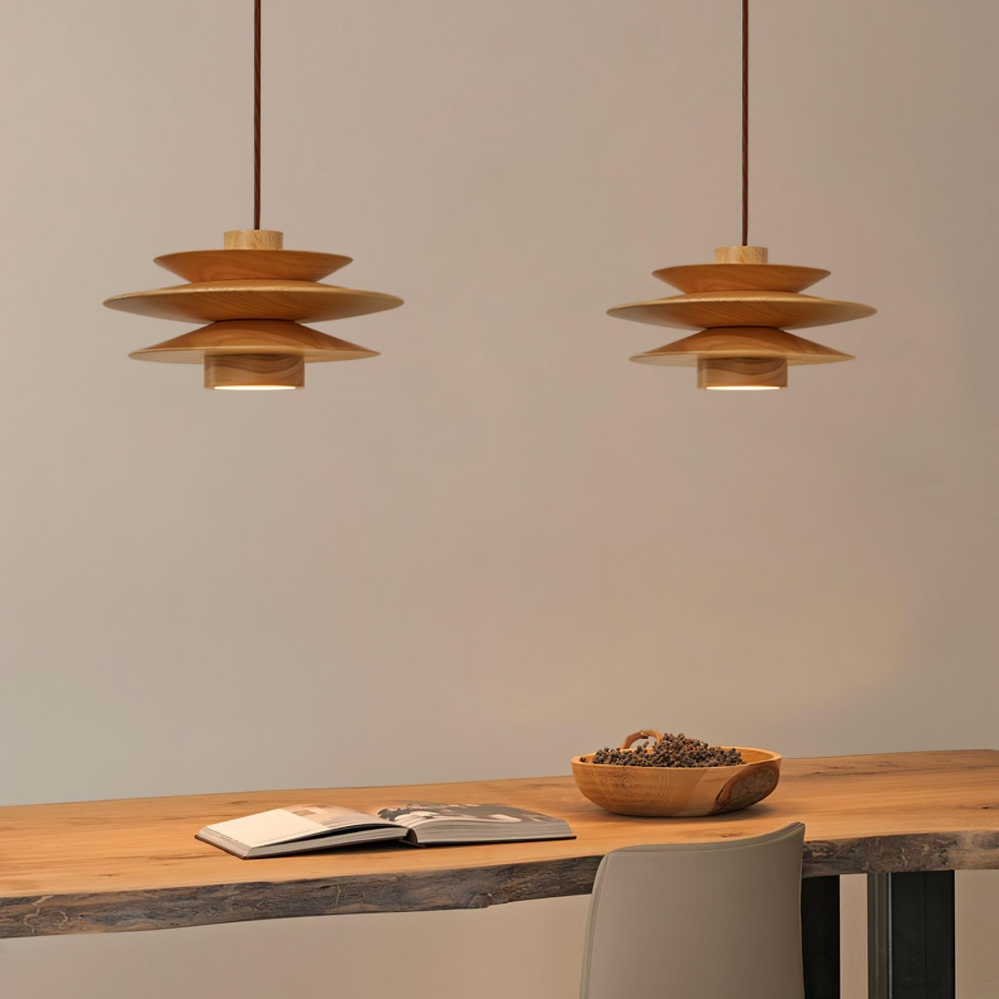 Multi Tiered Disc Pendant Lamp K299