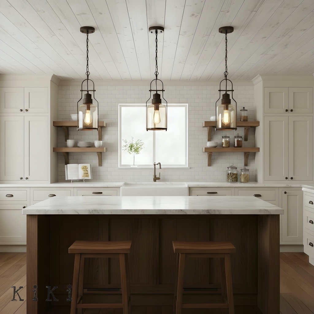 Lirra Retro Glass and Metal Hanging Lamp - Industrial Design for Dining K2234