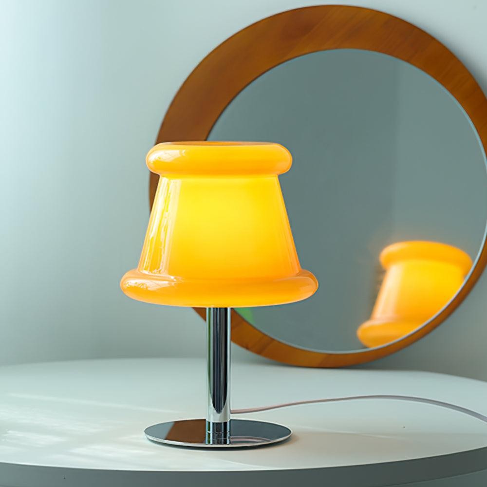 Cream Creative Irregular Cylindrical Table Lamp K500