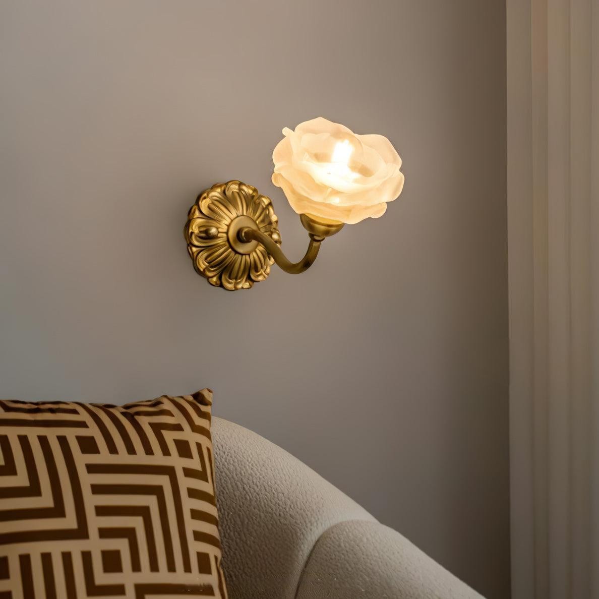 Brass Rose Wall Light K277