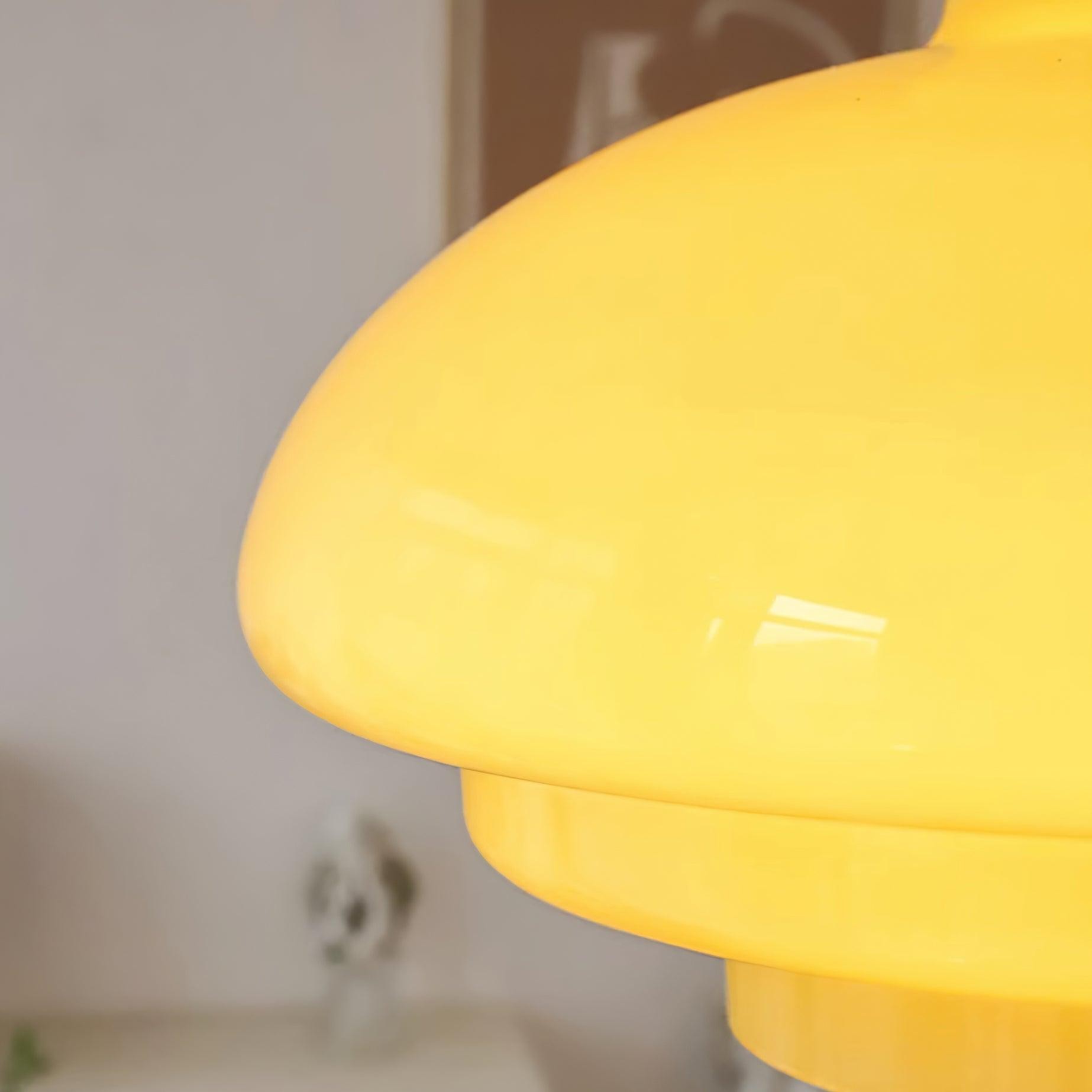 Round Yellow Stylish Simple Glass Pendant Lamp K573