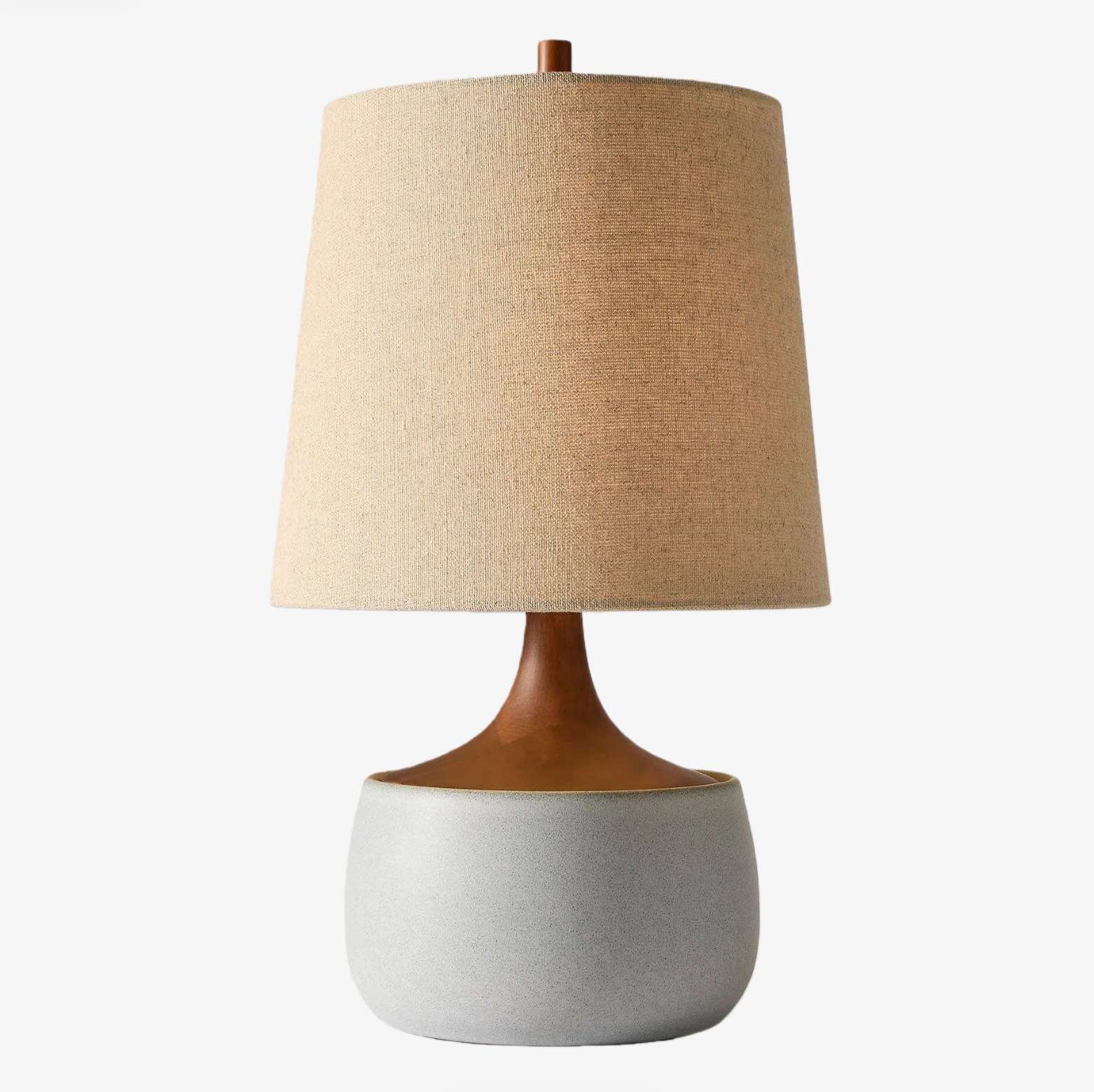 Avero Organic Textured Table Lamp - Decorative Clay Table Light for Interior Spaces K2062