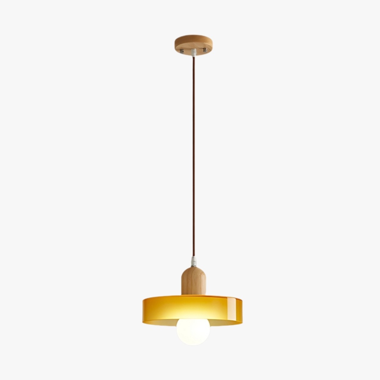 Modern Nordic Wood Disc Orb Pendant Light K894
