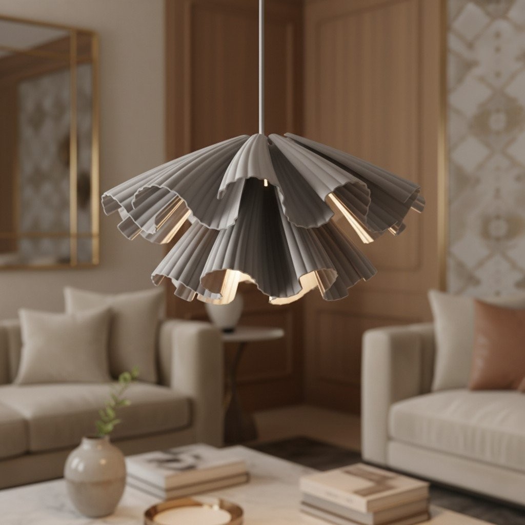 Elora Plastic Pendant Lamp - Lightweight Modern Design for Bedrooms or Living Rooms K1759
