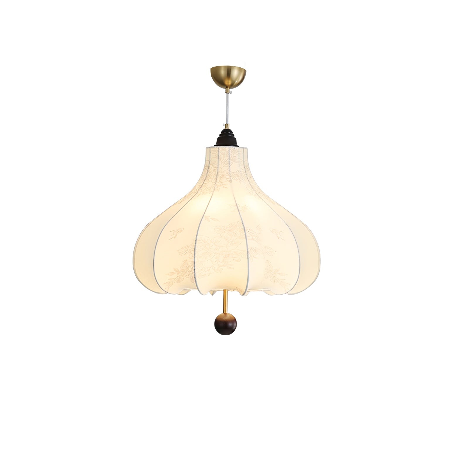 Retro Chestnut Fabric Pendant Light K318
