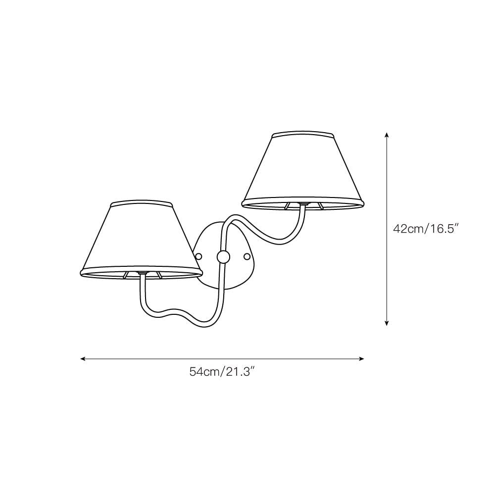 Kulo Elegant Fabric Wall Lamp – Graceful Wave Design for Entry or Bedroom K1575