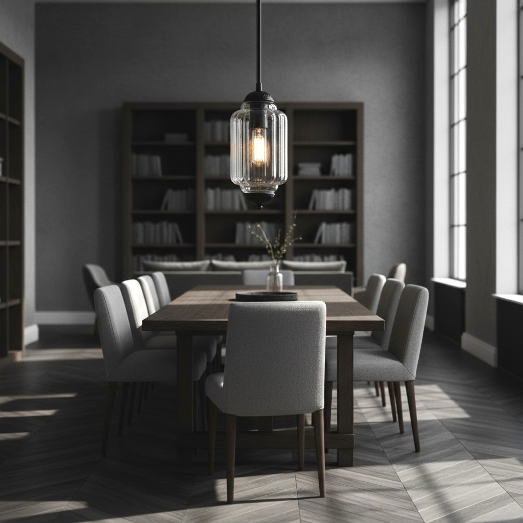 Eloise Simple Glass Irregular Lantern Pendant Lamp K836