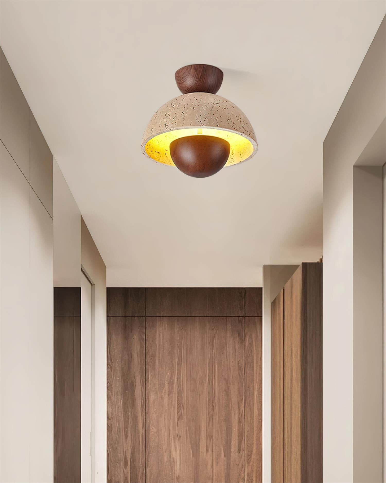 Japanese Wooden Inverted Ceiling Light K721