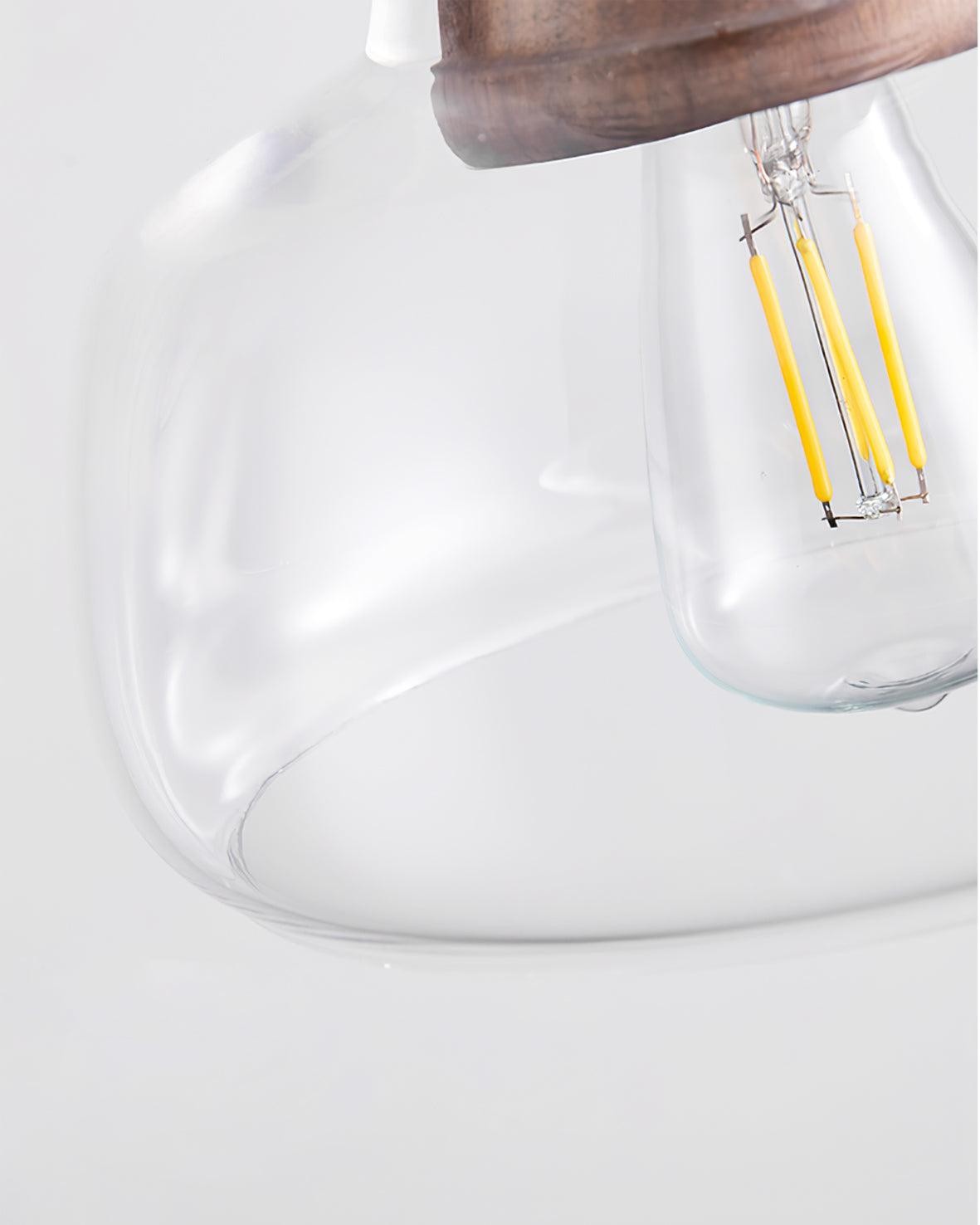 Walnut Glass Pendant Lamp K764