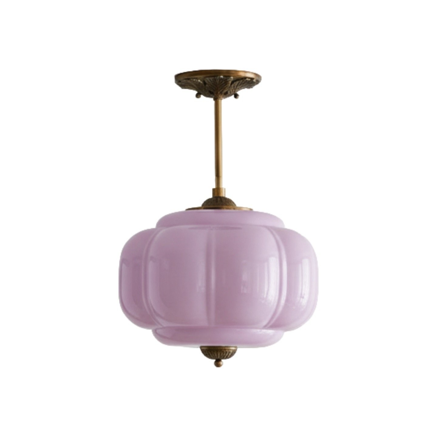 Eloise Classic Glass Pendant Light - Retro Glass and Metal Hanging Lamp for Kitchen Island Cafe K1475