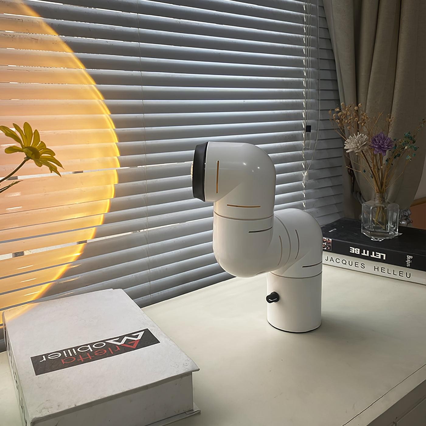 Red Tubular Table Lamp Suitable For Bedroom K686