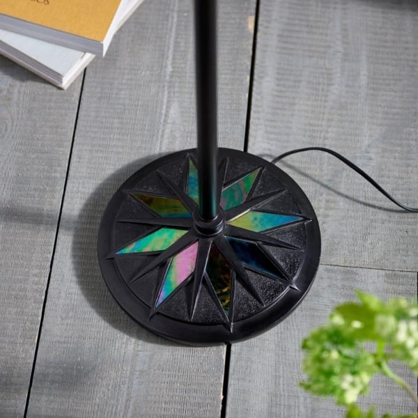 TF Dark Star Tiffany Task Floor Lamp - Art Deco Stained-Glass Floor Light K2022