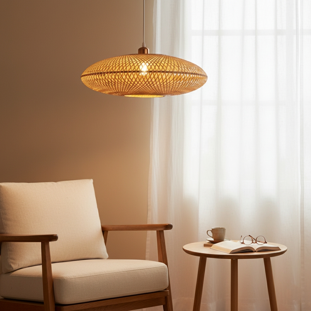 Treasure of the Dawn Bamboo Rattan Pendant Light D899