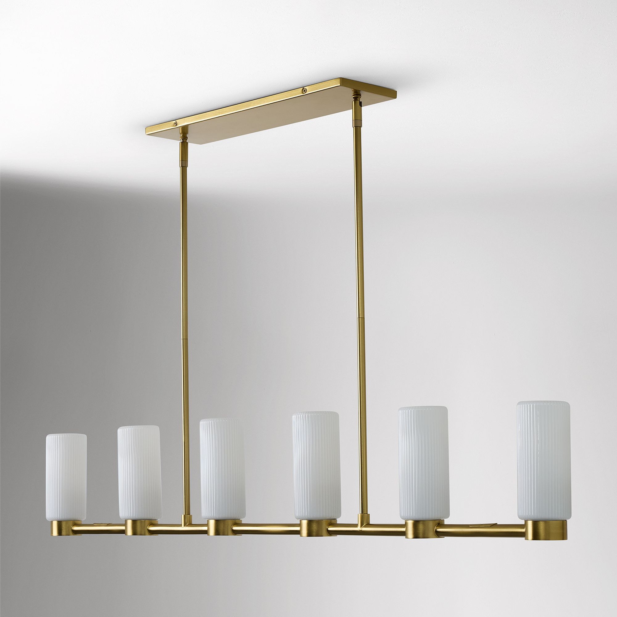 Rivora Fluted Glass Chandelier – Elegant Ribbed Lasting Design K1334