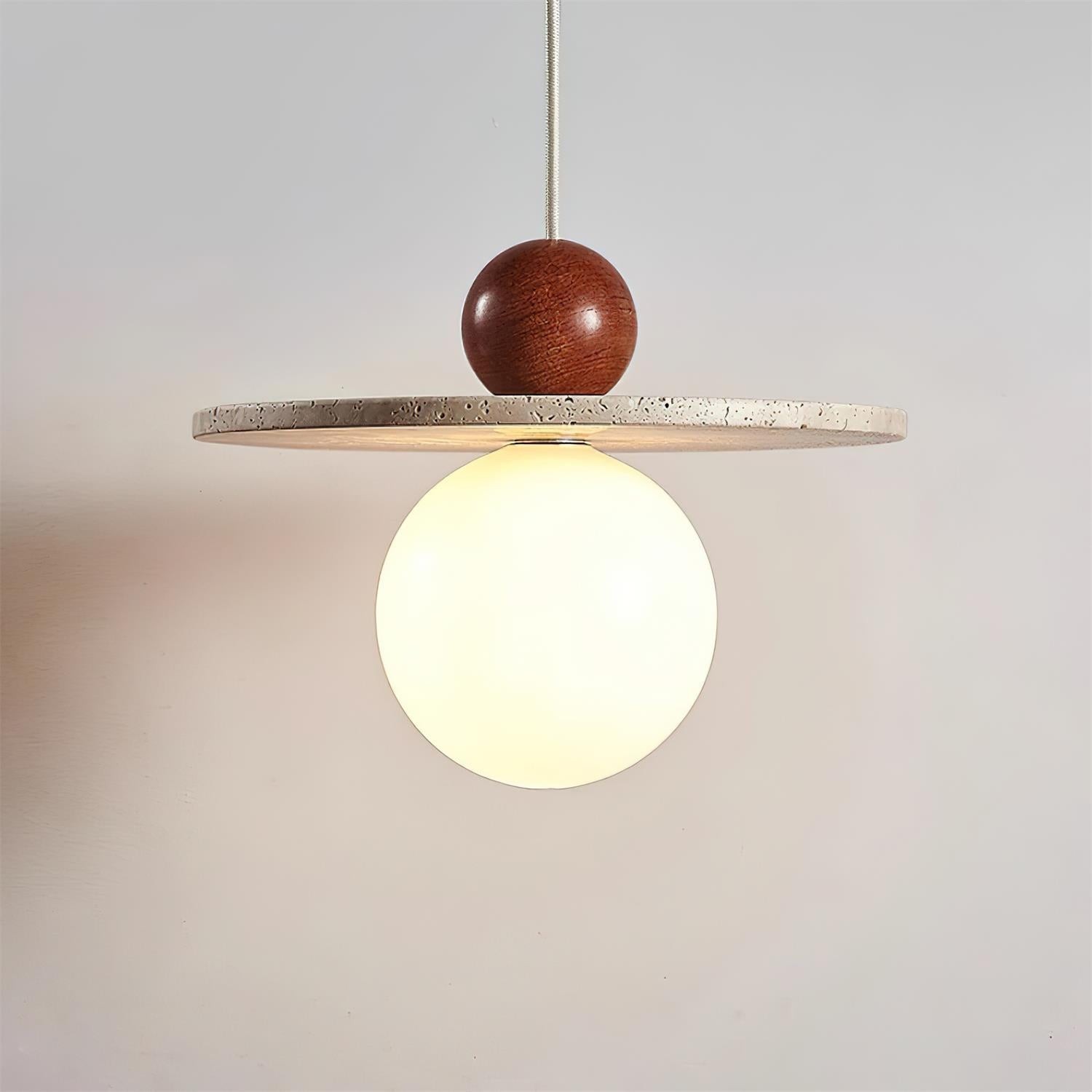 Retro Decor Cave Stone Disc Pendant Light K860