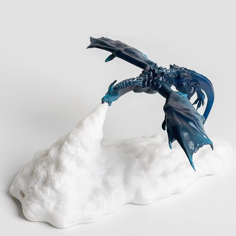 Creative 3D Printed Airplane Fire Dragon Table Lamp K214