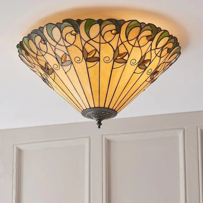 TF Jamelia Light - Decorative Art Glass - Flush Mount Timeless Style for Hallway K2015