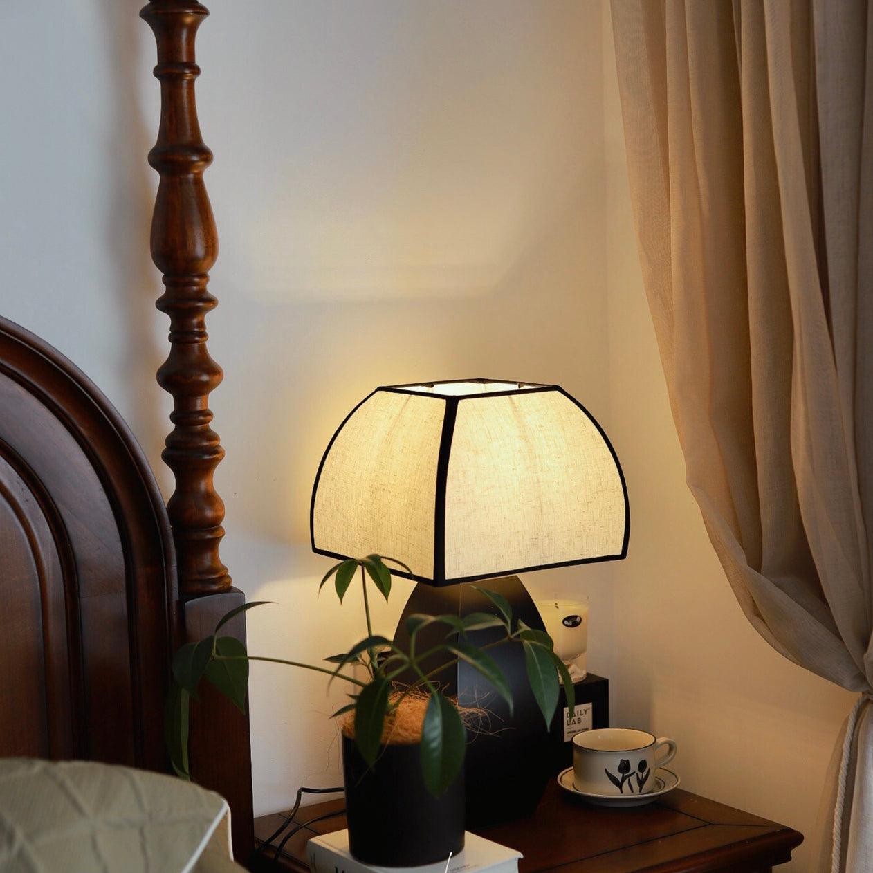 Retro Metal Mushroom Fabric Table Lamp K430