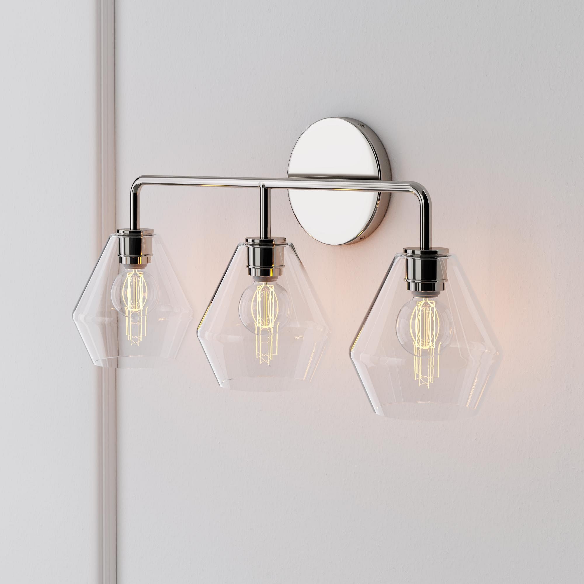 Merin Multi Head Dressing Table Wall Lamp - Metal And Glass Sculptural Lamp K1240