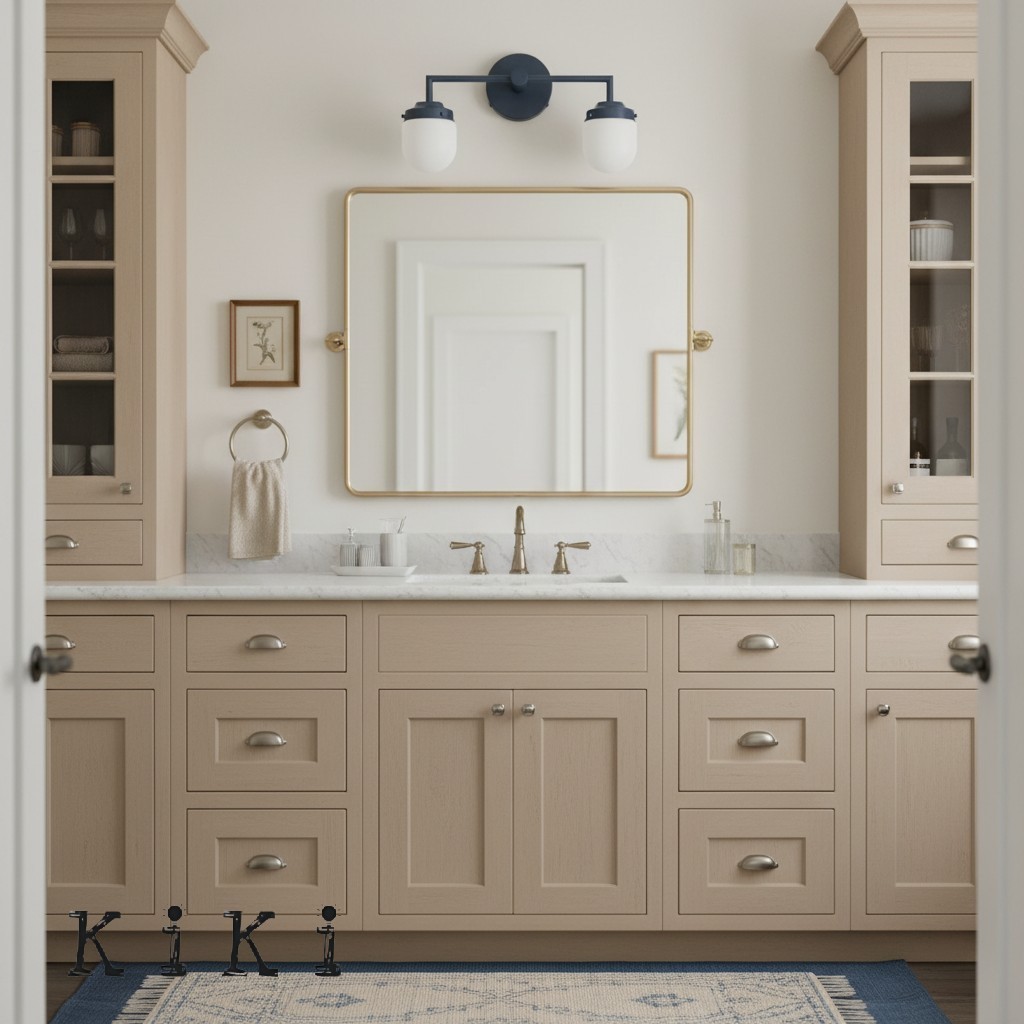 Opalume Double Glass Vanity Light - Retro Industrial Bathroom Wall Lamp K1424
