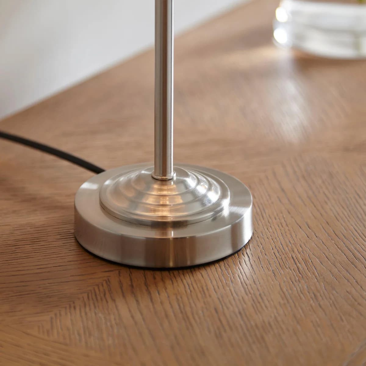 Tela 1‑Light and 3‑Light Table Lamp - Modern Linen & Metal for Living Room K1814