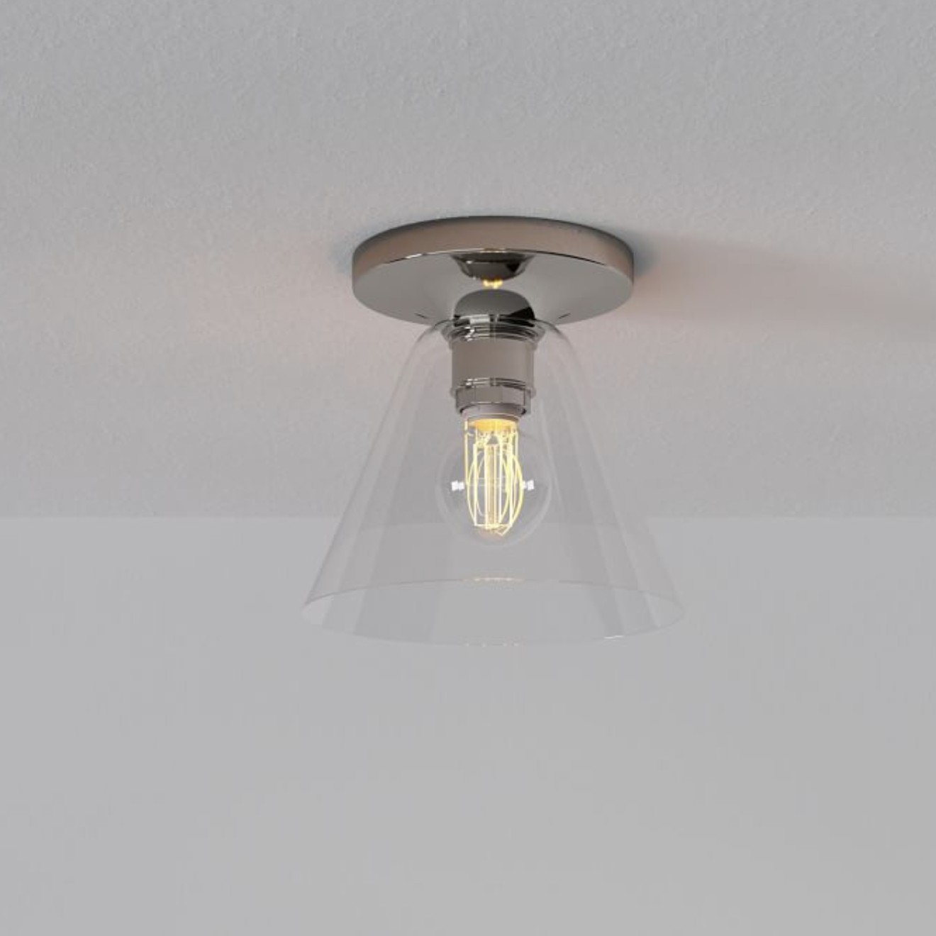 Conica Cone Flush Mount – Glass Ceiling Light for Modern Spaces K1396