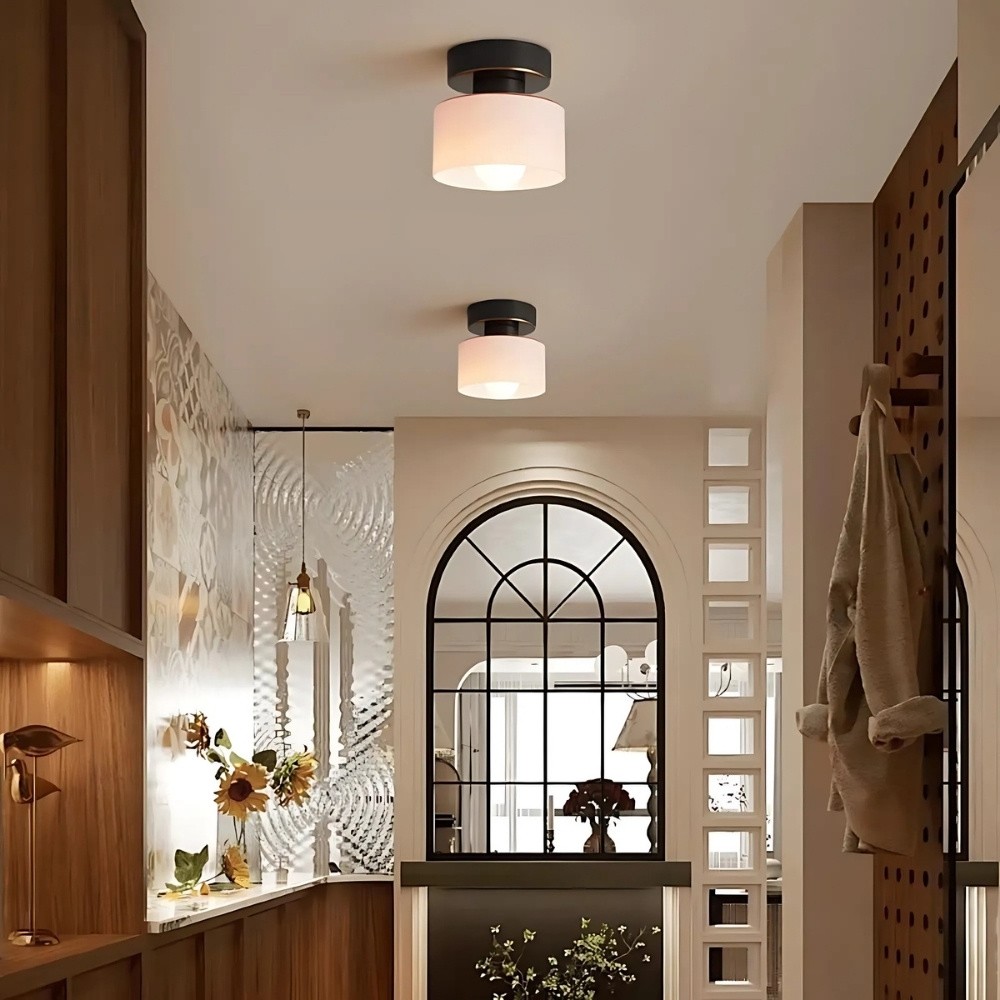 Morandi Cylinder Ceiling Light - Minimalist Flush Mount for Indoor Spaces K893