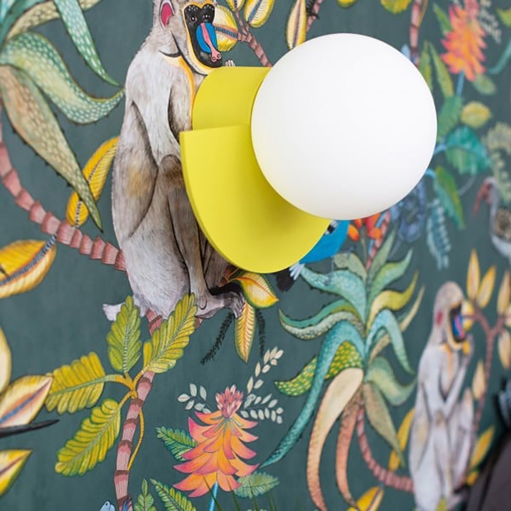 Nordic Candy Glass Orb Wall Lamp - Modern Colorful Sconce for Bedroom and Living Room K167
