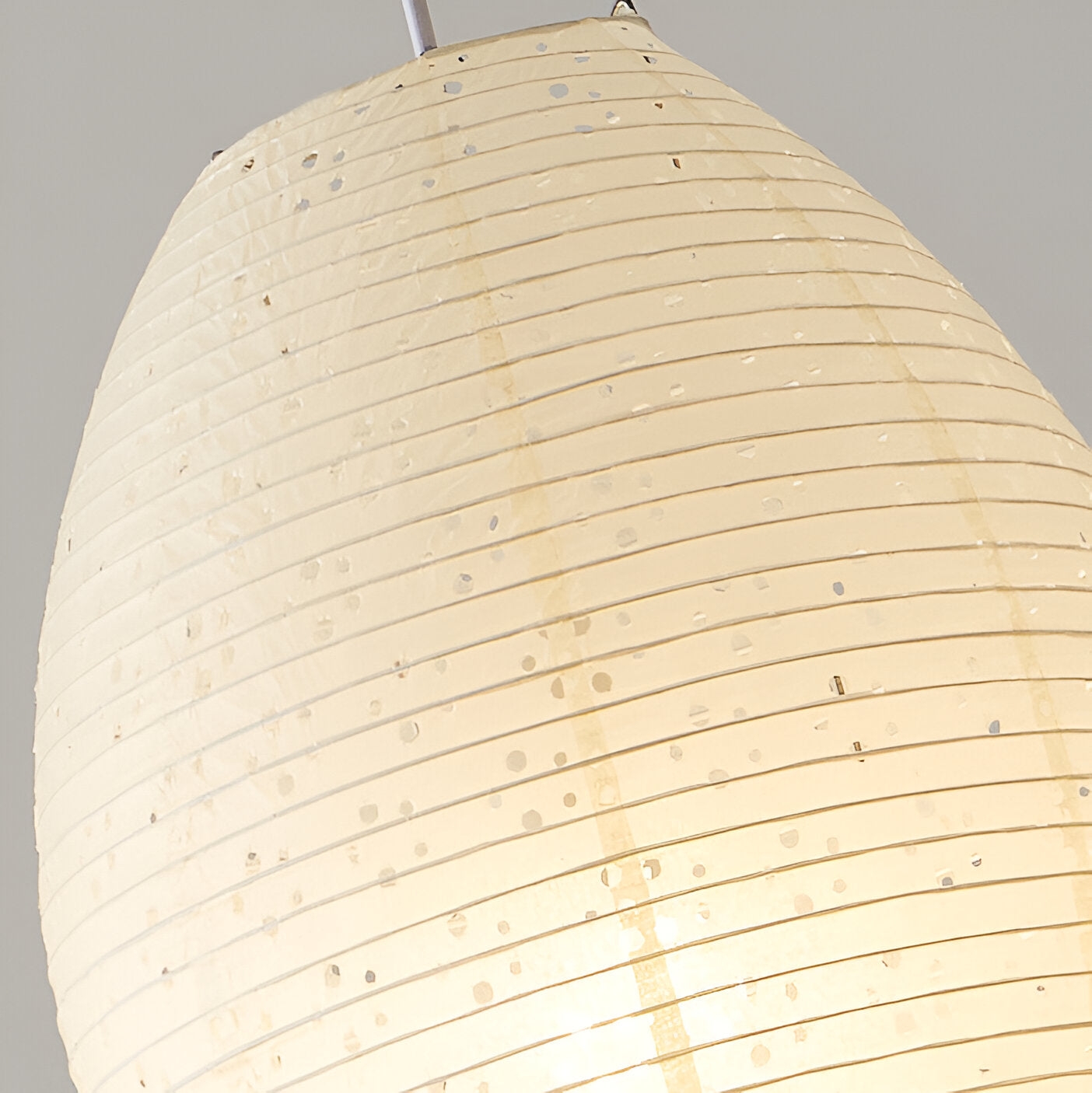 Traditional Japandi Wabi-Sabi Elliptical Paper Pendant Light D942