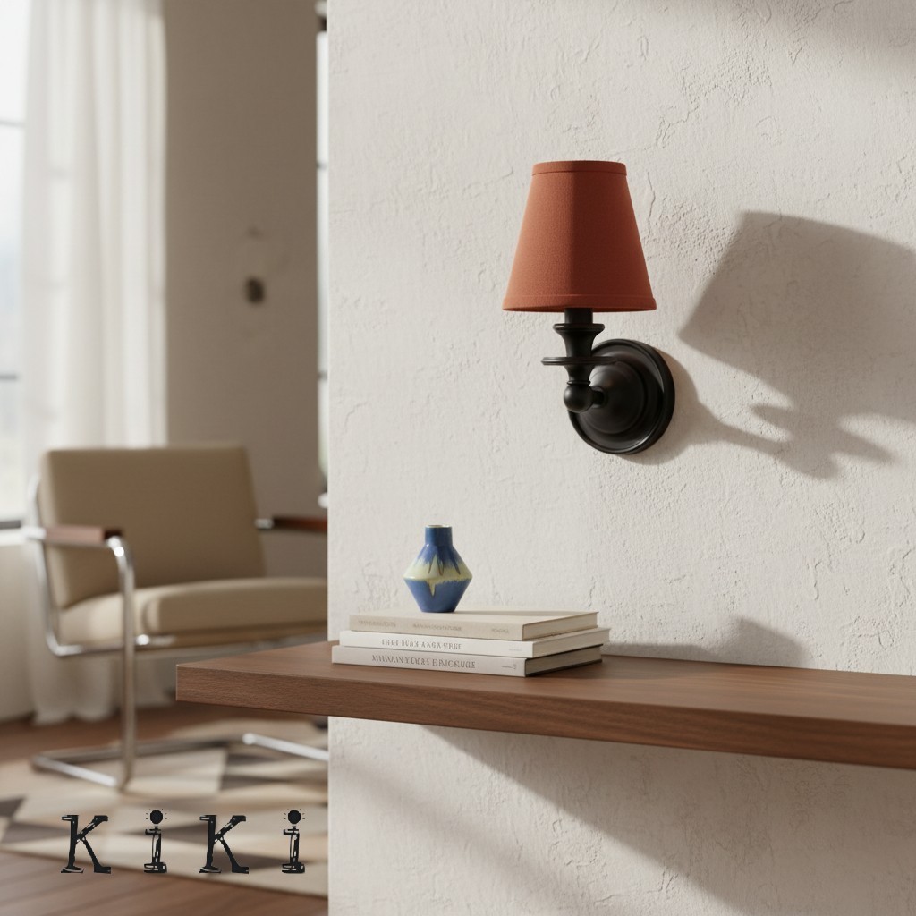 Kalvora Wall Sconce with Fabric Shade – Timeless Lighting for Living & Bedroom K1194