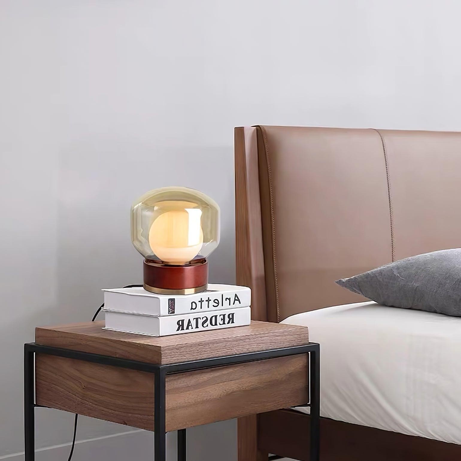 Simple Creative Wood Orb Table Lamp K628
