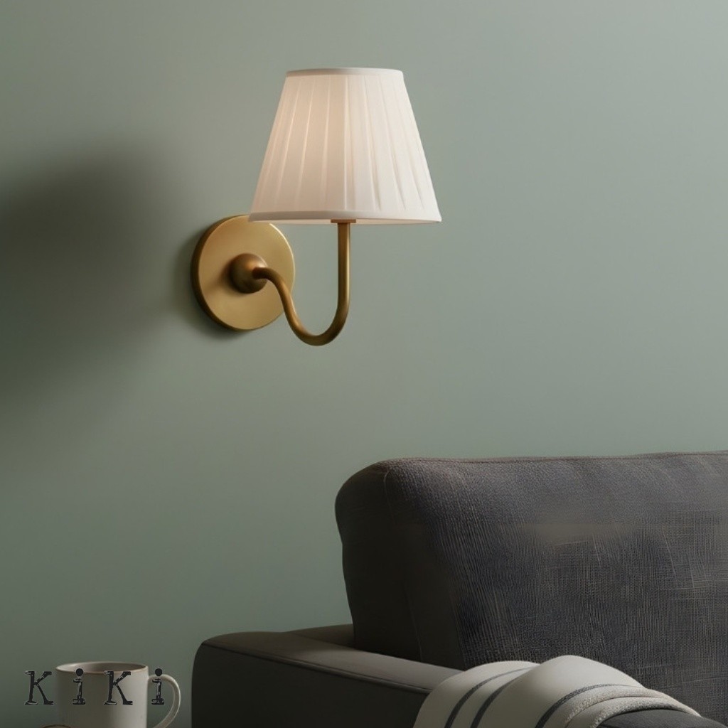 Luvora Pleated Fabric Shade Wall Sconce – Modern Classic Indoor Lighting K1306