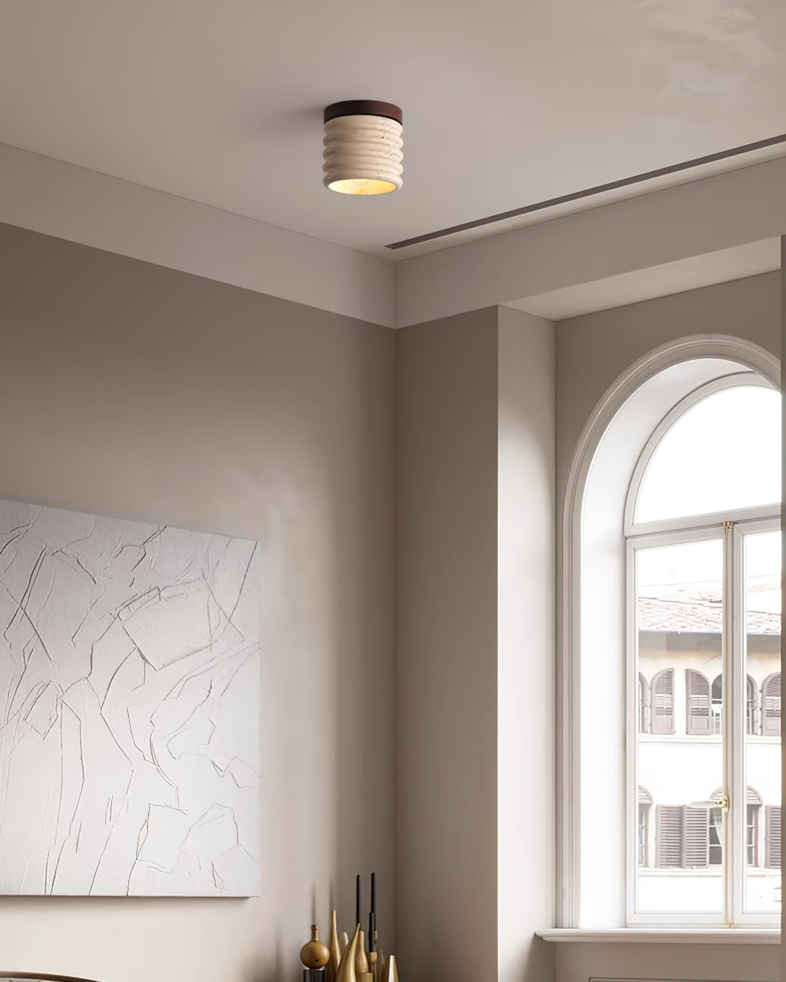 Vaarnii Travertine Ceiling Lamp K1092