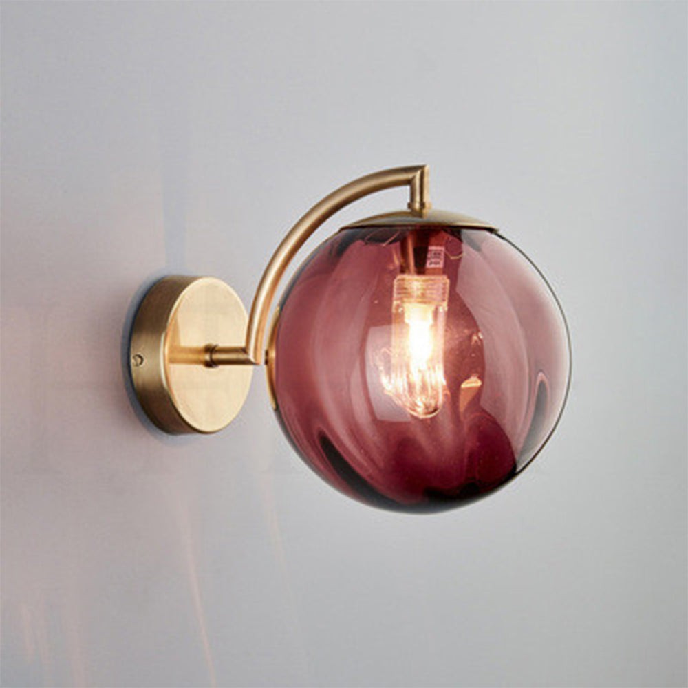 Modern Glass Multi-Color Spherical Gold Lamp Pole Wall Lamp K518