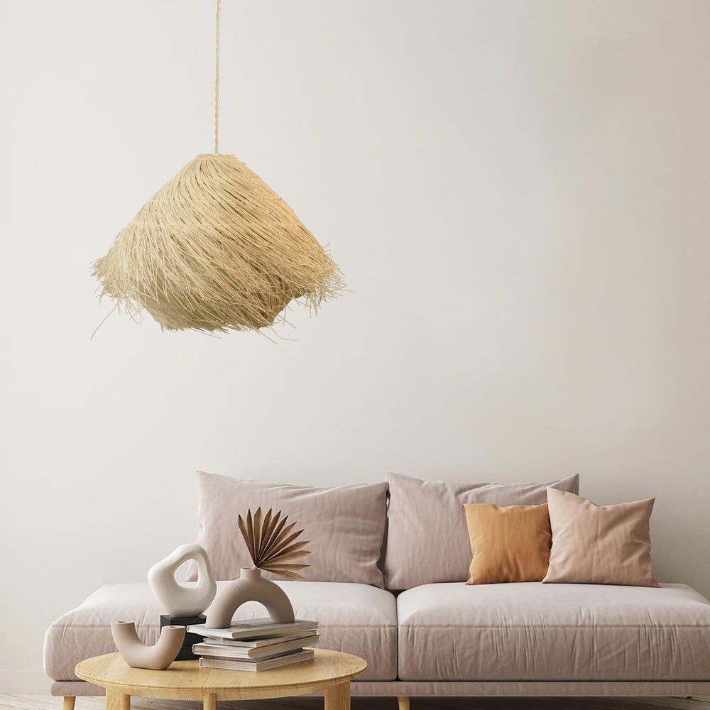Boho Style Nest Rattan Pendant Light K44