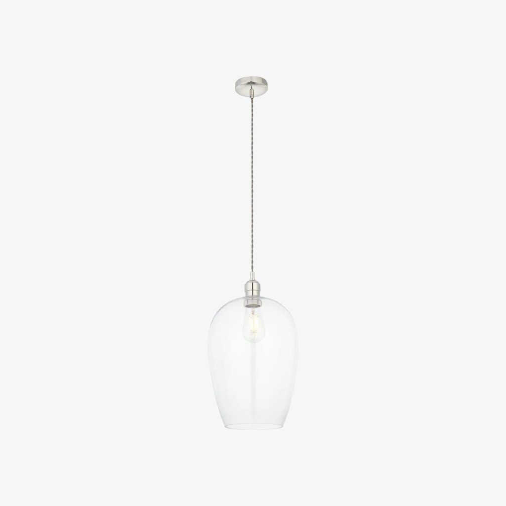 Clarione Height-Adjustable Glass Pendant Light - Classic Art Deco Light K2004