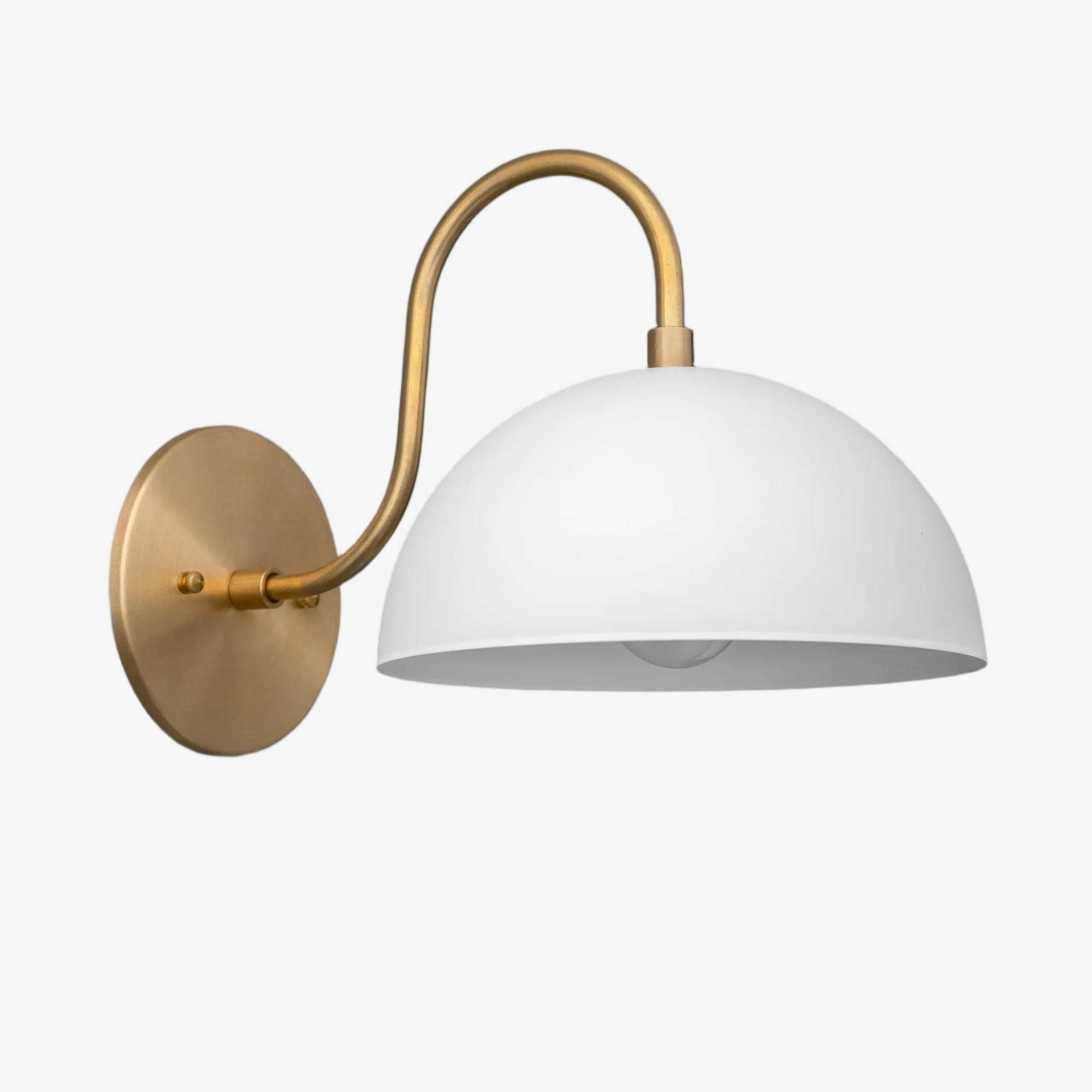 Curva Curved Dome Shade Wall Sconce – Mid-Century Modern Versatile Indoor Lighting K1542
