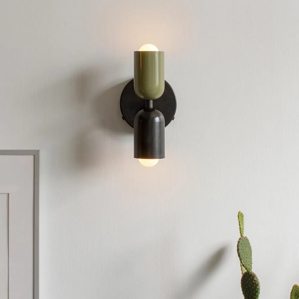Elegant Up Down Wall Sconce - Bauhaus Double Heads Wall Light for Bedroom and Lounge