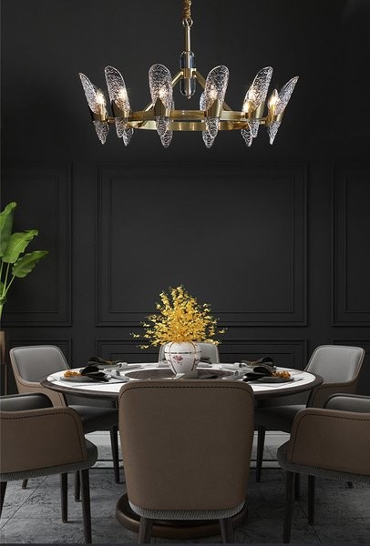 Modern Cystal Chandelier/Brass