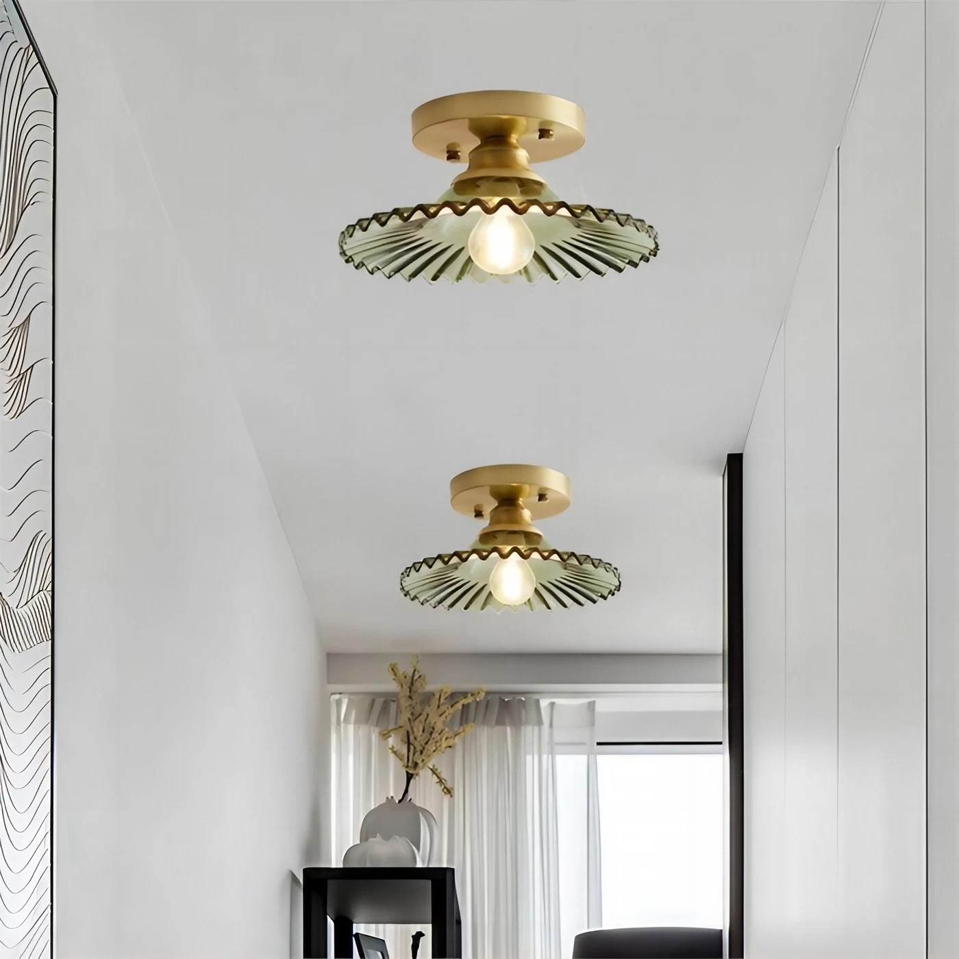 Vintage Design Stained Glass Ceiling Light K82