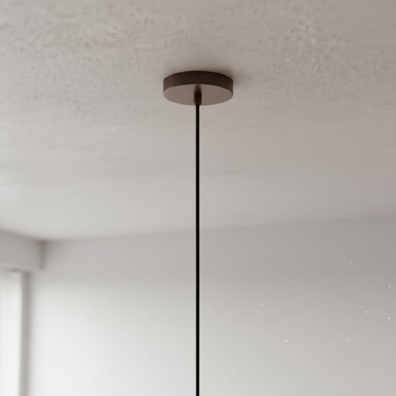 Tarivon Steel Frame Pendant with Fabric Shade - Modern Hanging Lamp for Dining Rooms K1641