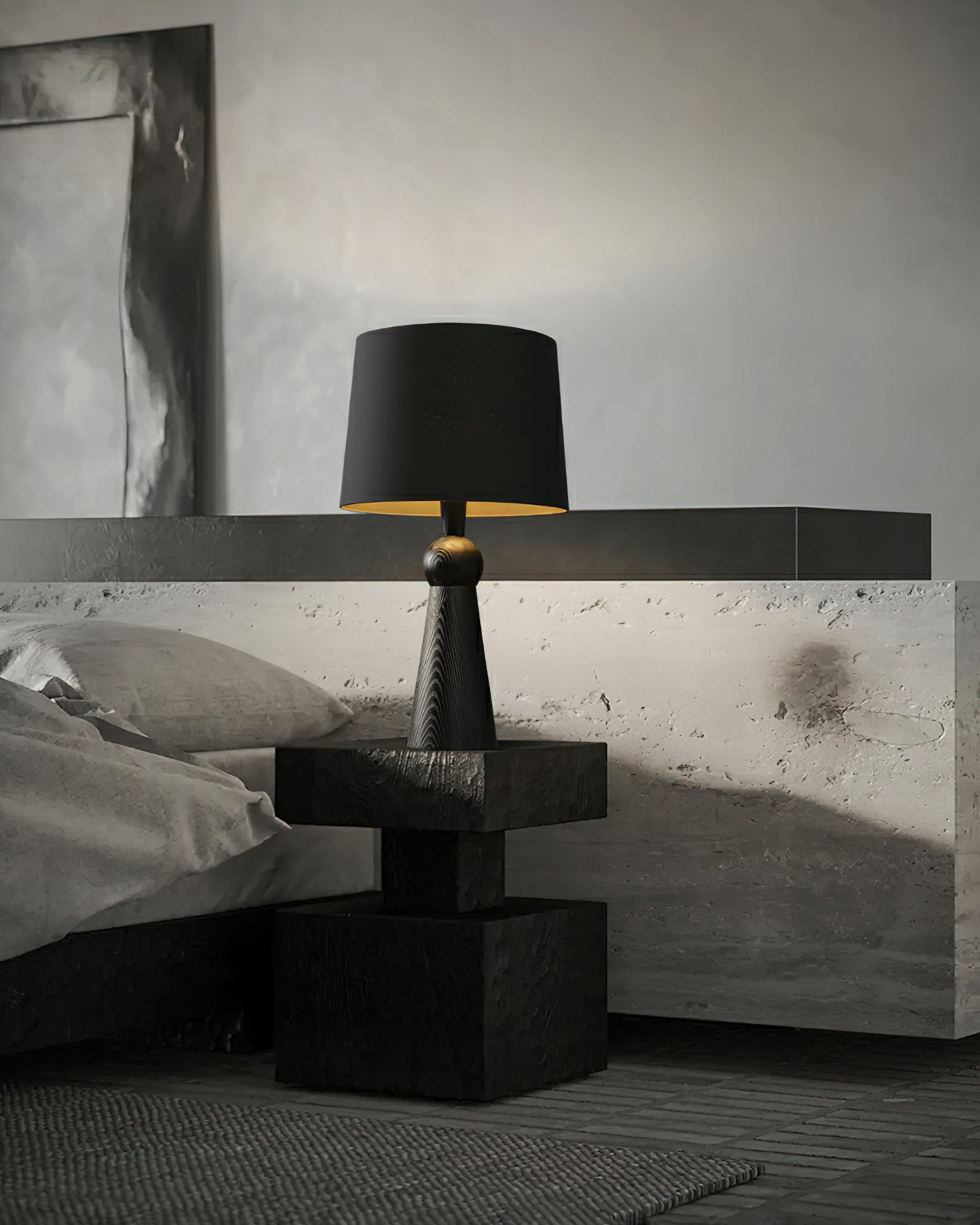 Nordic Retro Solid Wood Fabric Table Lamp K256