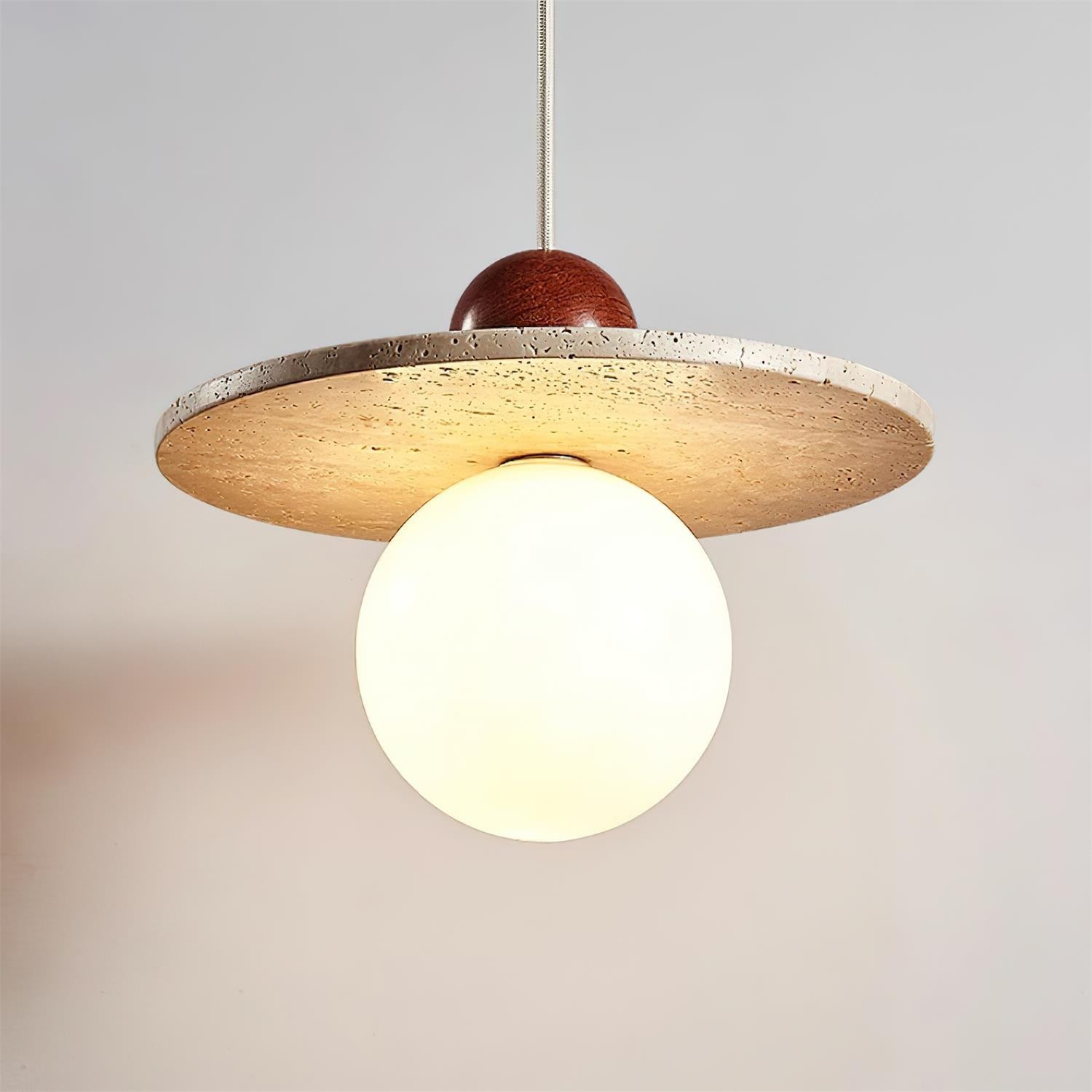 Retro Decor Cave Stone Disc Pendant Light K860