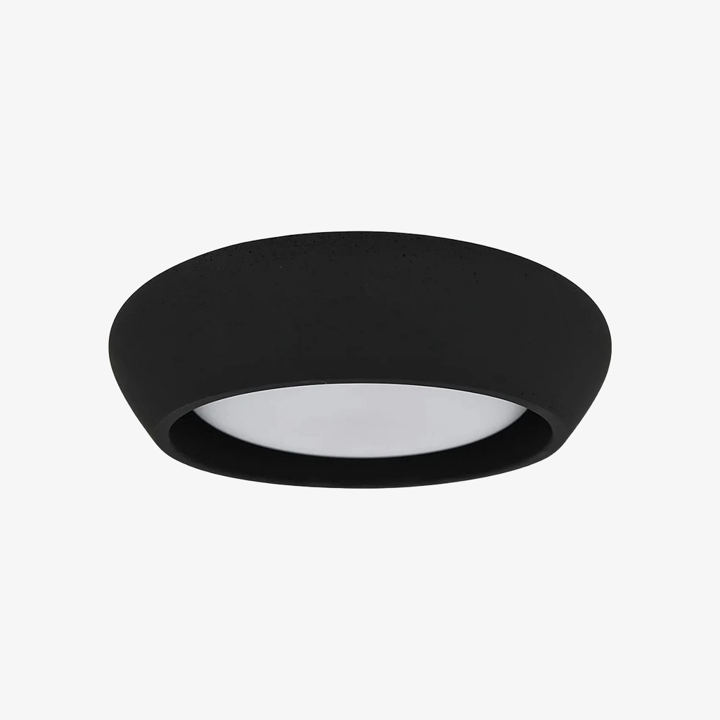 Monocem Minimalist Concrete Ceiling Fixture - Stylish Flush Mount Light for Living Room K2235