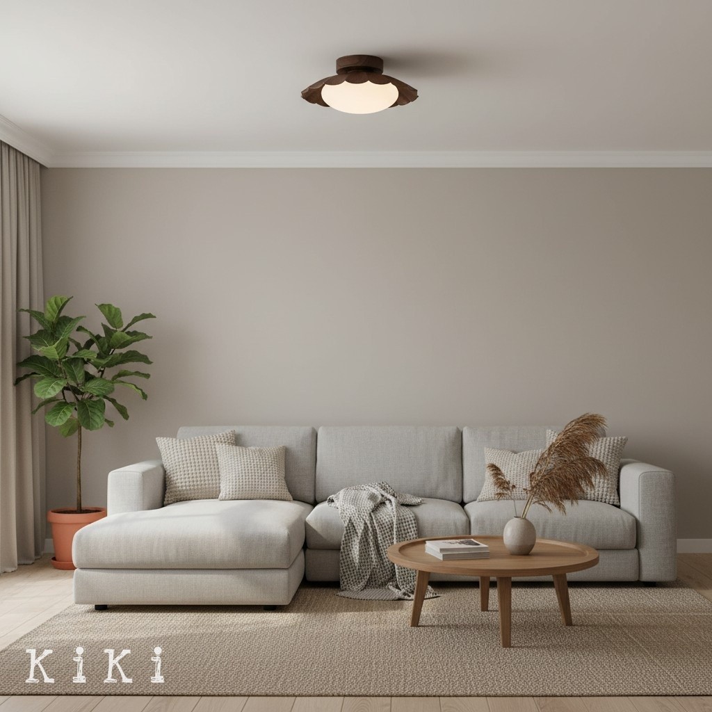 Pluvoria Minimalist Scalloped Clouds Ceiling Light - Modern Design Flush Mount for Living Room K2113