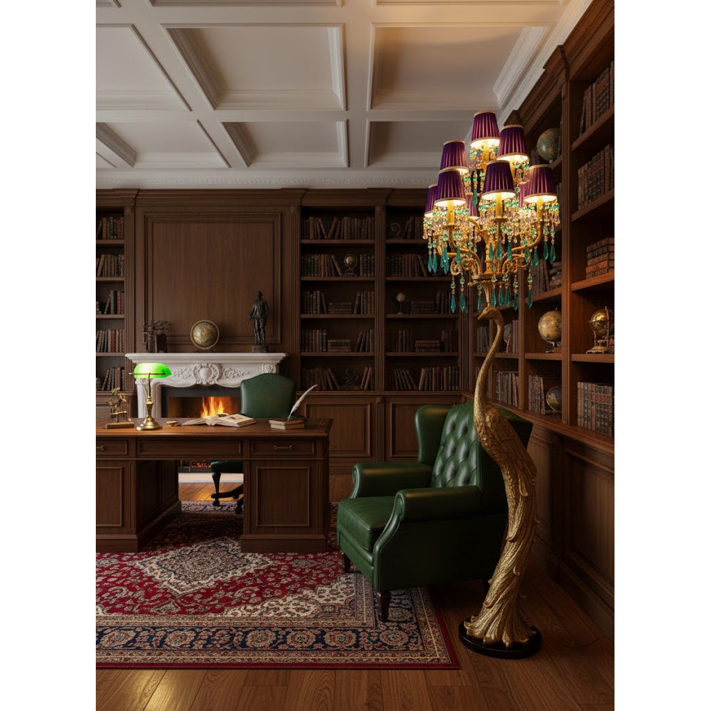 Perky Peacock Floor Lamp D761