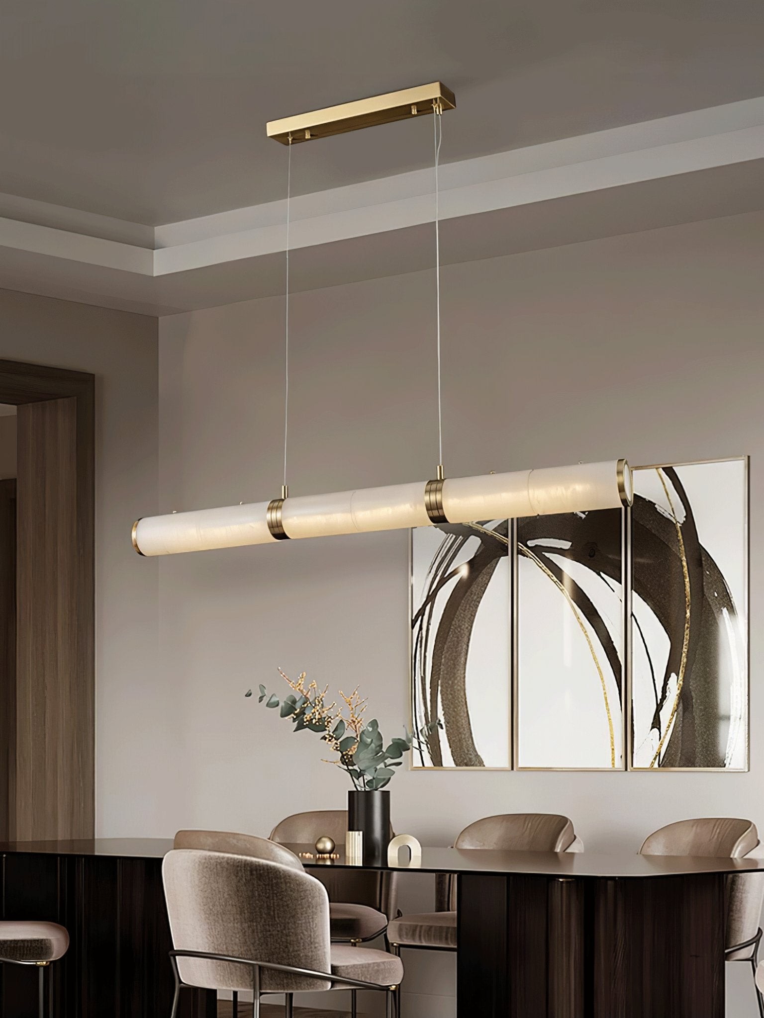 Luxurious Alabaster Beam Pendant Light K224