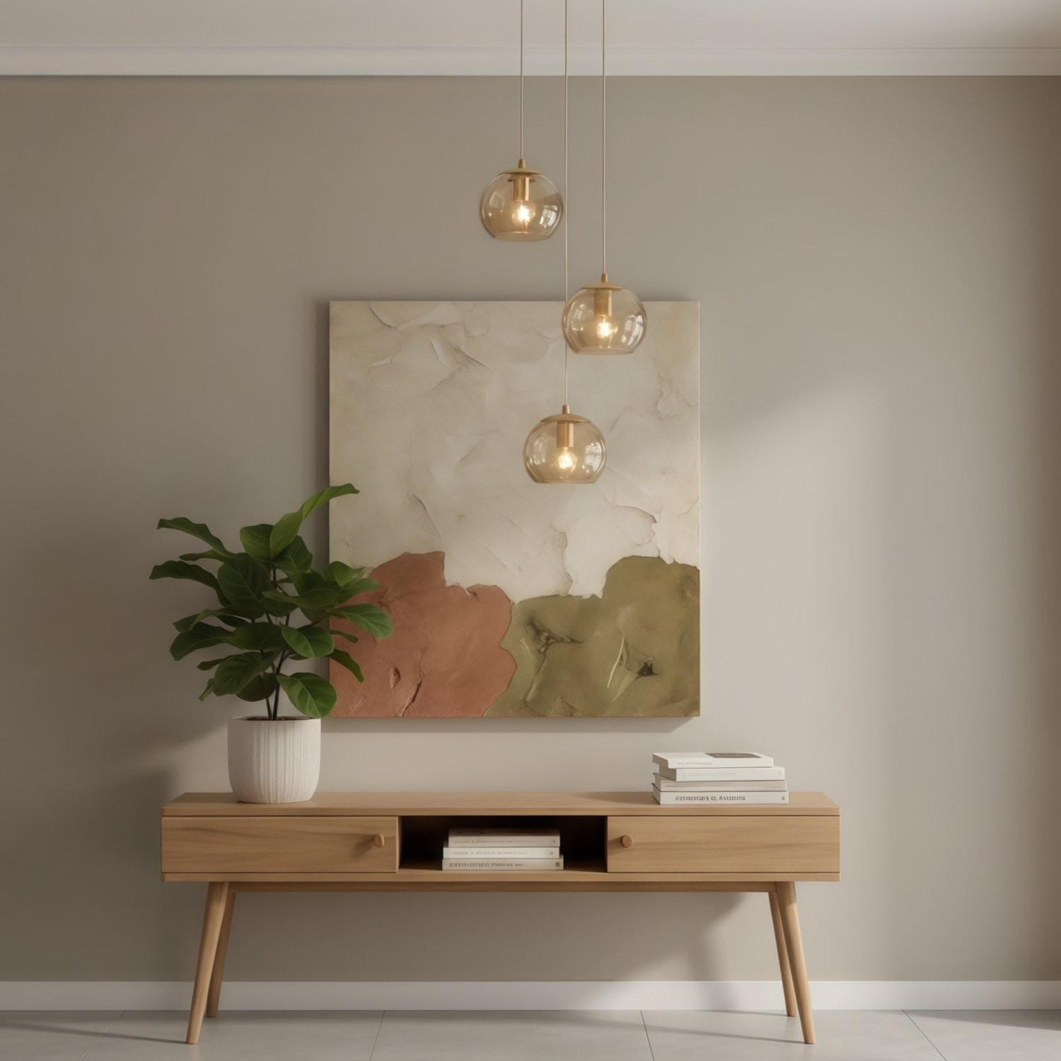 Tracian Dimpled Globes 3-Light Pendant Lamp - Sculptural Amber Lighting Ideal for Lounge or Entryway K2028