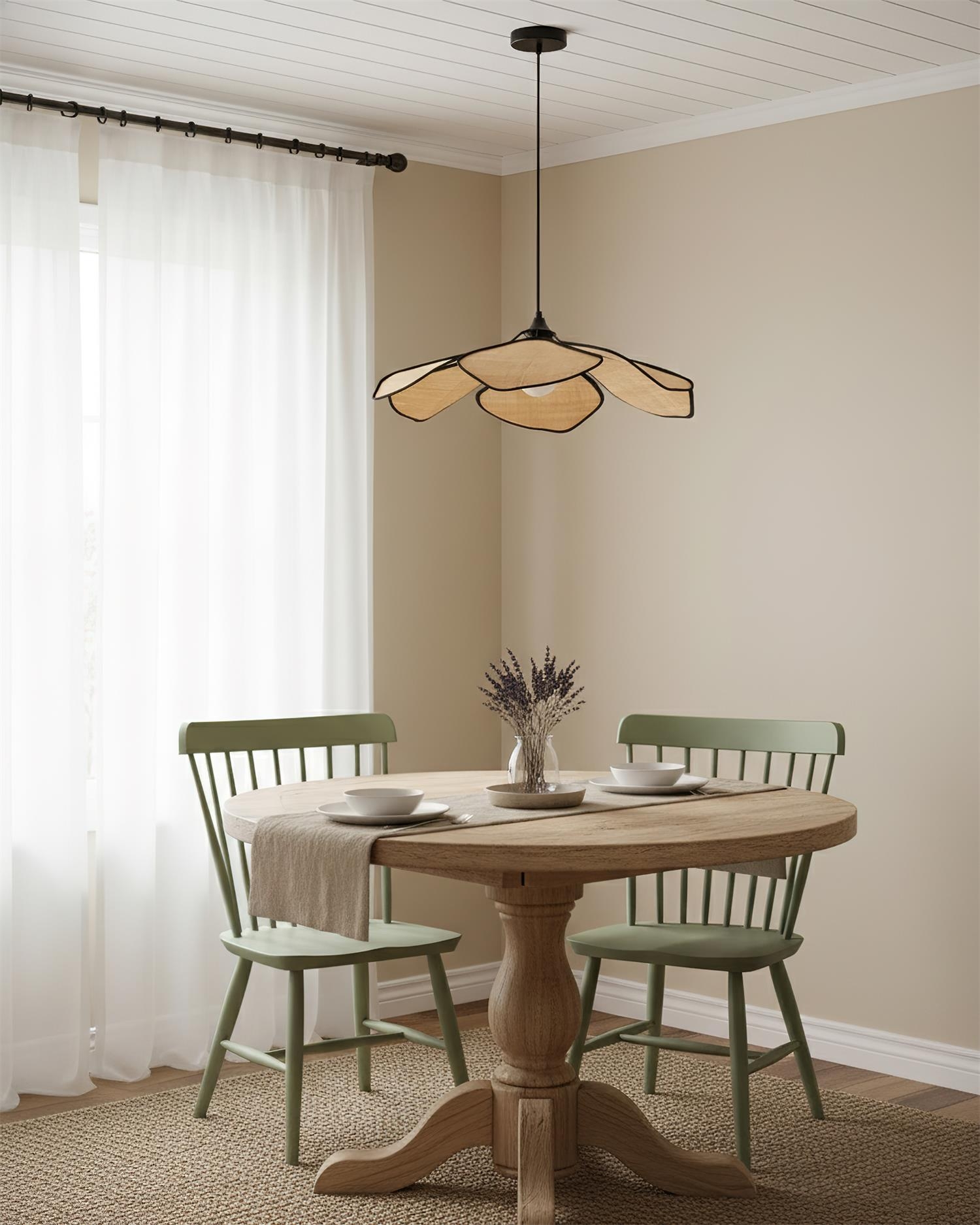Raffia Petal Pendant Lamp D251